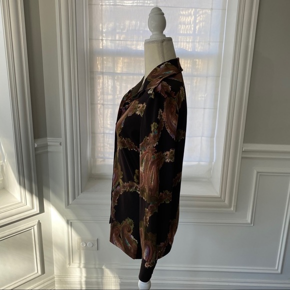 Vintage 70’s Paisley Print Button Up Shirt - Picture 5 of 10